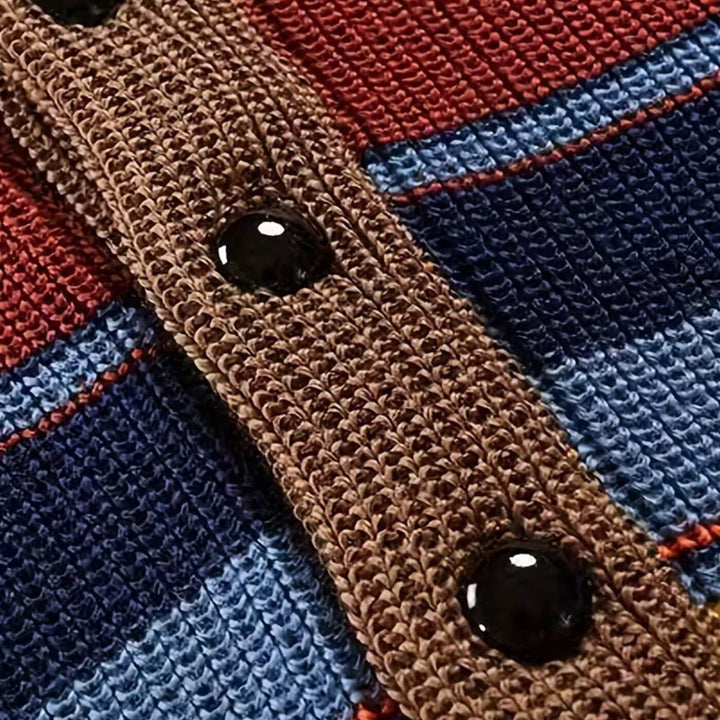 Gilles™ - Cardigan en maille à rayures stylé