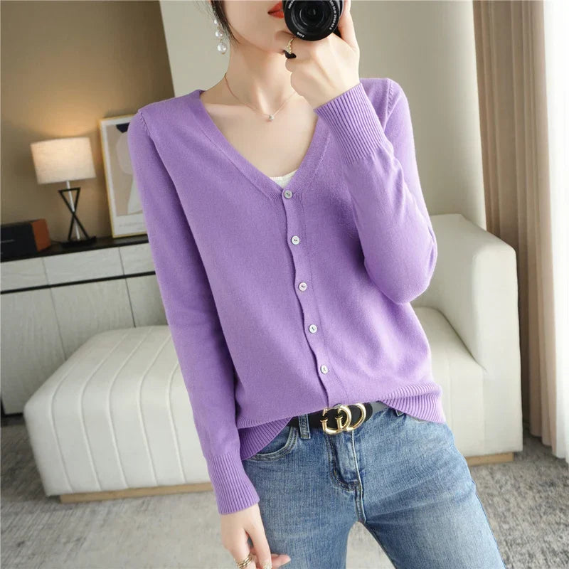 Léa - Femme Cardigan Tricoté