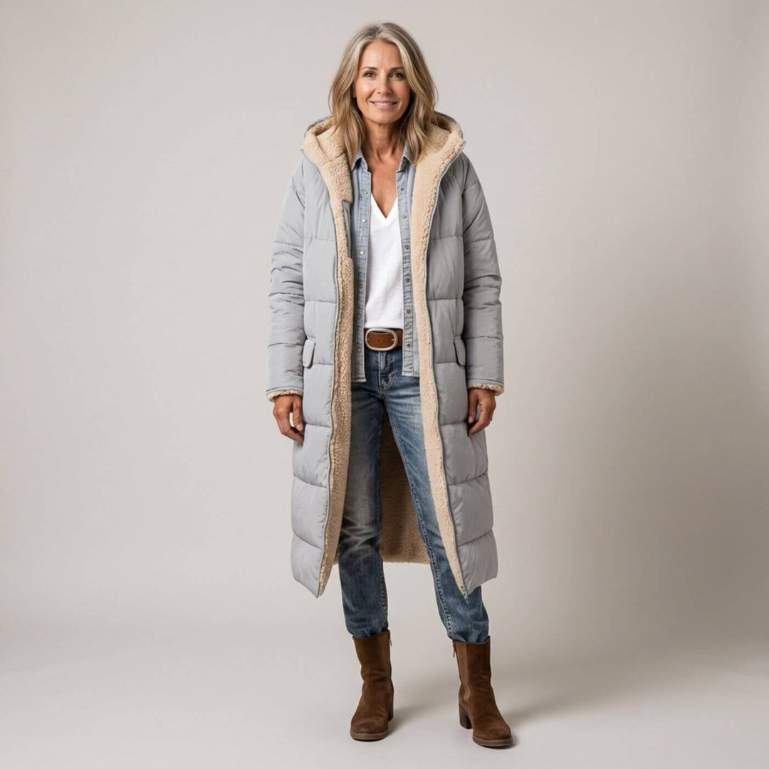 Louane™ - Manteau Long Réversible Élégant