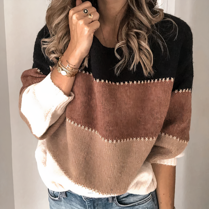 Sophie - Pull Femme D’Hiver Rayé