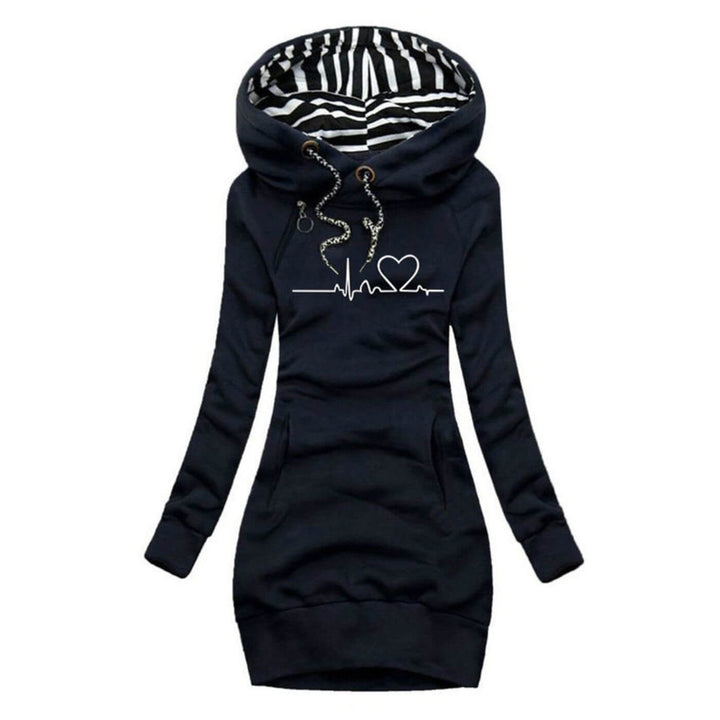 Melissa™ – Robe Pull à Capuche Motif Battement de Cœur