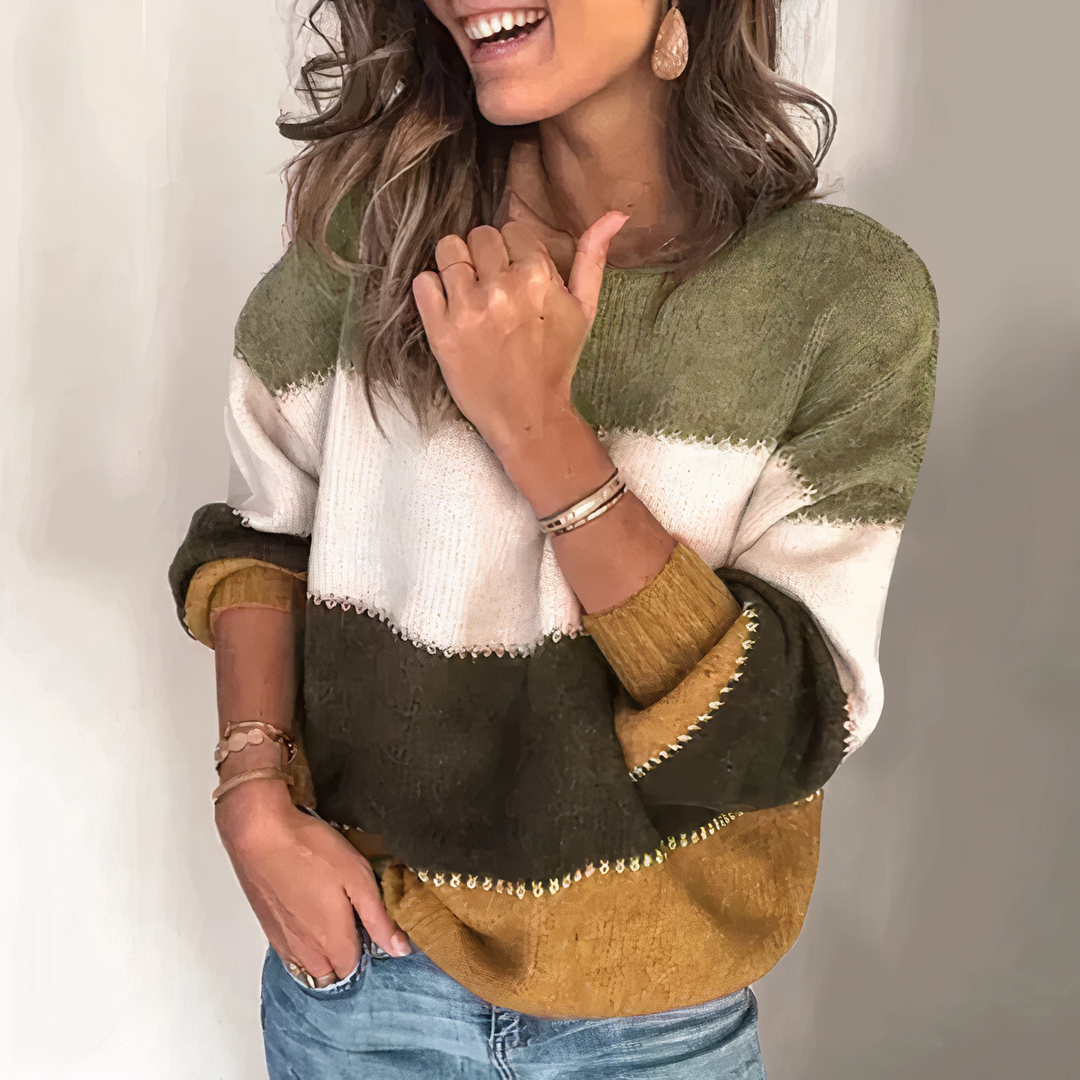 Sophie - Pull Femme D’Hiver Rayé