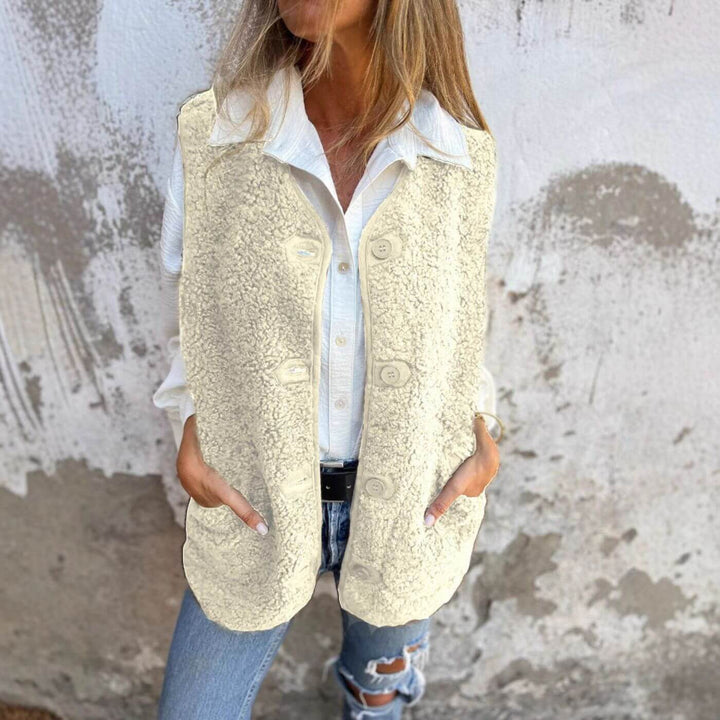 Monique™ - Gilet Boutonné Sans Manches