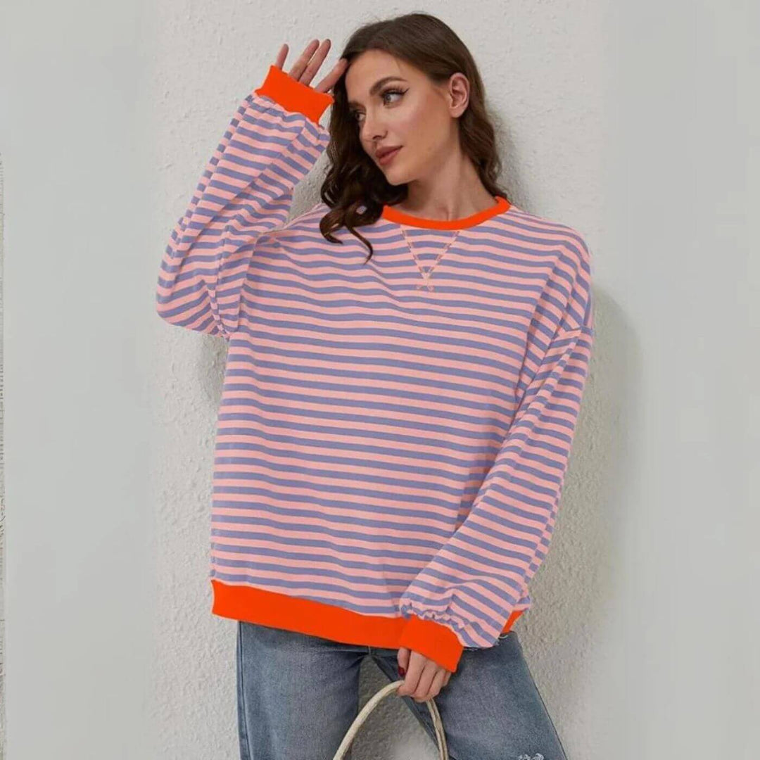 Nina™ - Oversize Gestreifter Komfortpullover