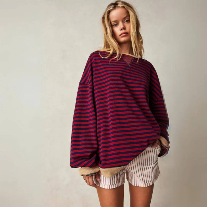 Nina™ - Oversize Gestreifter Komfortpullover