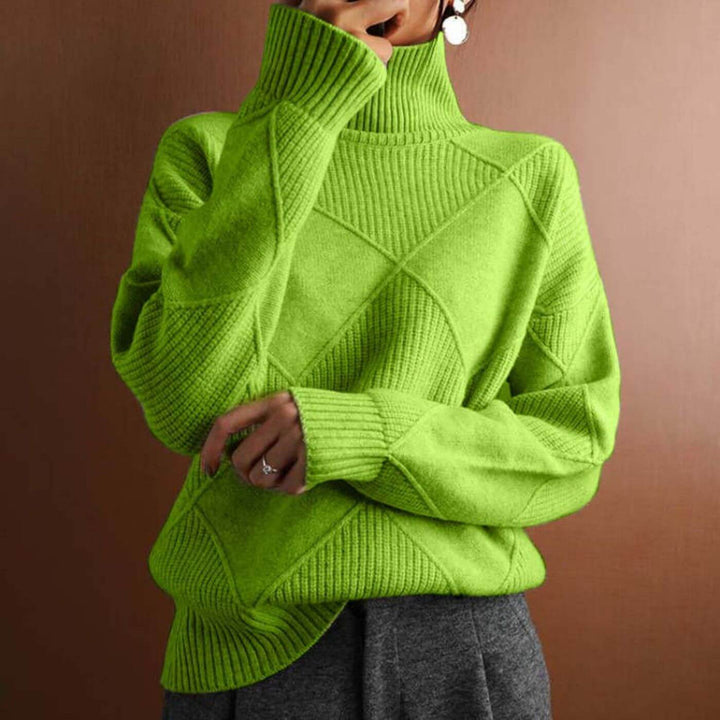 Noemie™ – Pull Tricoté Col Roulé Stylé