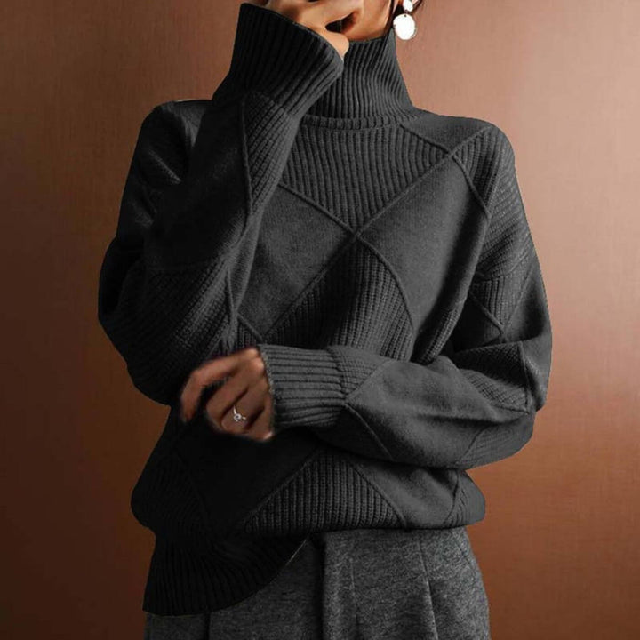 Noemie™ – Pull Tricoté Col Roulé Stylé