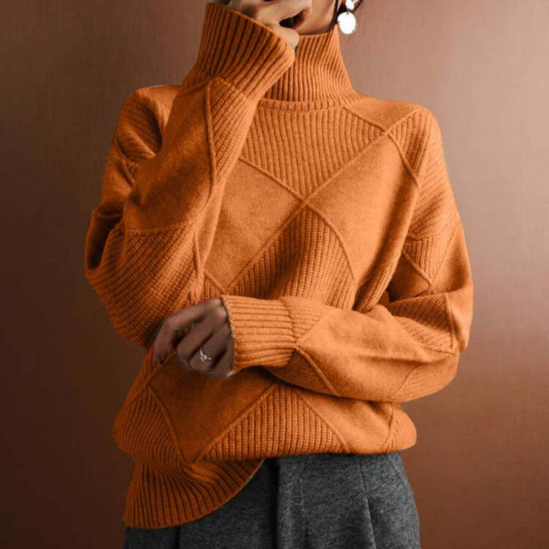 Noemie™ – Pull Tricoté Col Roulé Stylé