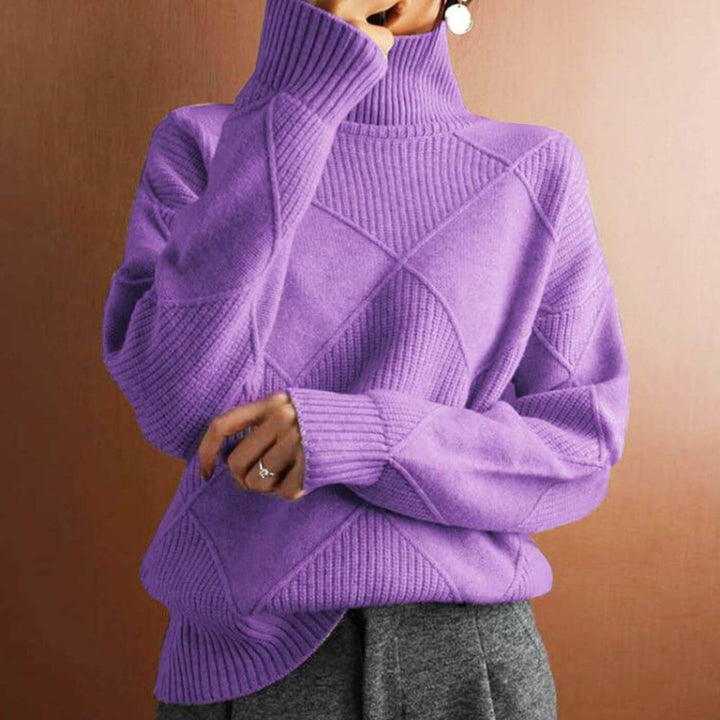 Noemie™ – Pull Tricoté Col Roulé Stylé