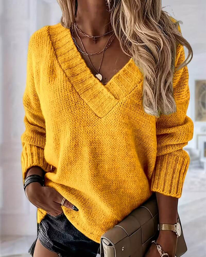 Orlane™ - Élégant Pull Tricoté à Col V