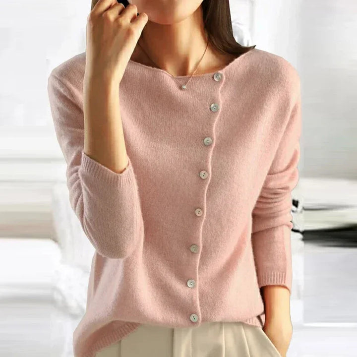 Valérie - Femme Cardigan tricoté élégant