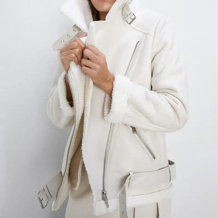 Camille - Manteau Épais En Faux Cuir