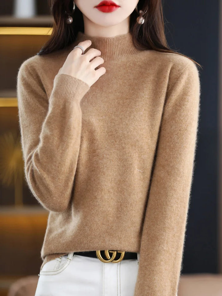 Margaux – Pull chaud col montant pour femme
