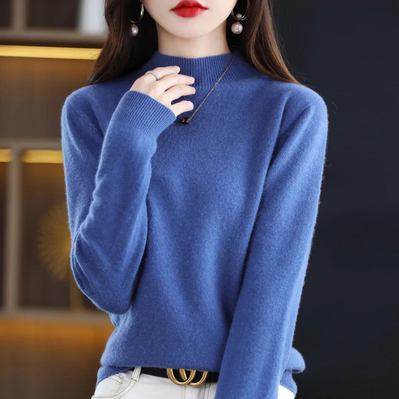 Margaux – Pull chaud col montant pour femme