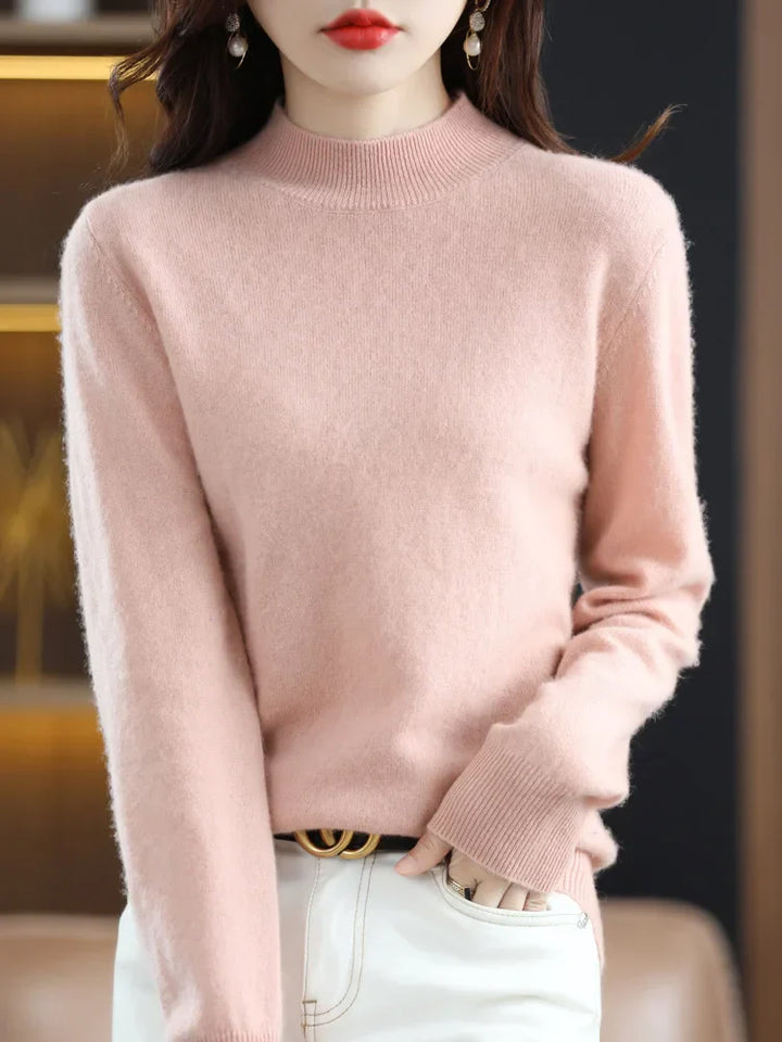 Margaux – Pull chaud col montant pour femme
