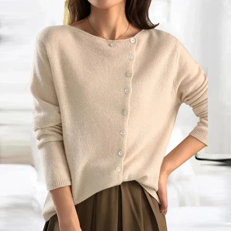 Valérie - Femme Cardigan tricoté élégant