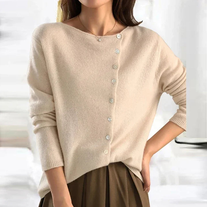 Valérie - Femme Cardigan tricoté élégant