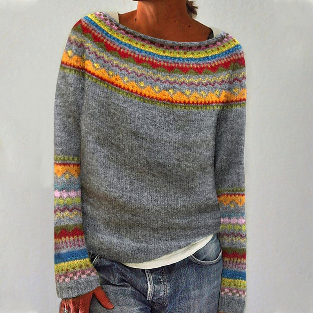 Sylvie - Pull automne vintage femme
