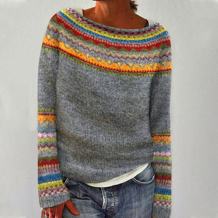 Sylvie - Pull automne vintage femme