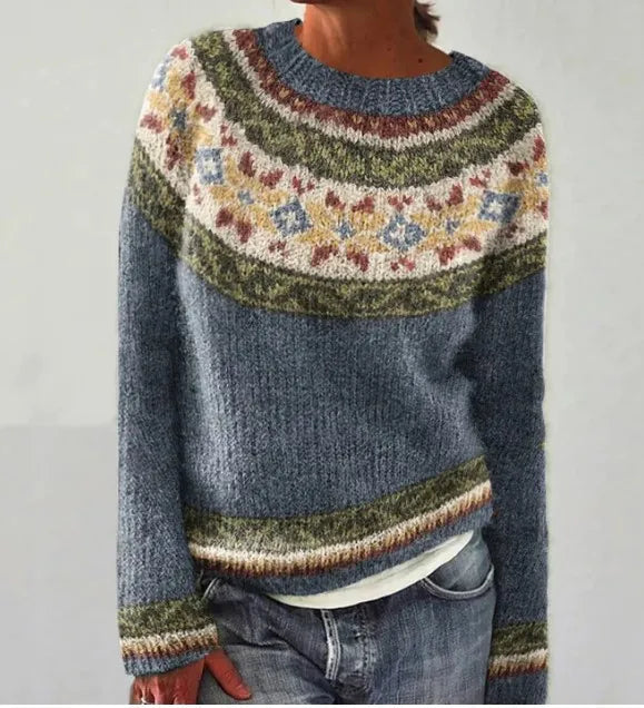 Sylvie - Pull automne vintage femme