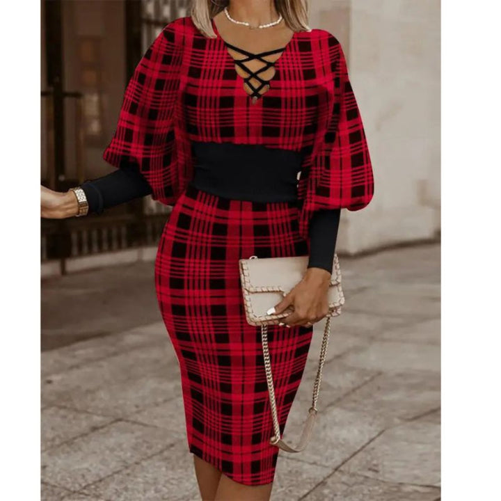 Elegantes geometrisches Midikleid – stilvoll & vielseitig