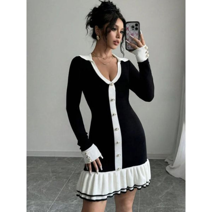 Strickkleid elegant für Damen – figurbetontes Midikleid für Büro & Alltag