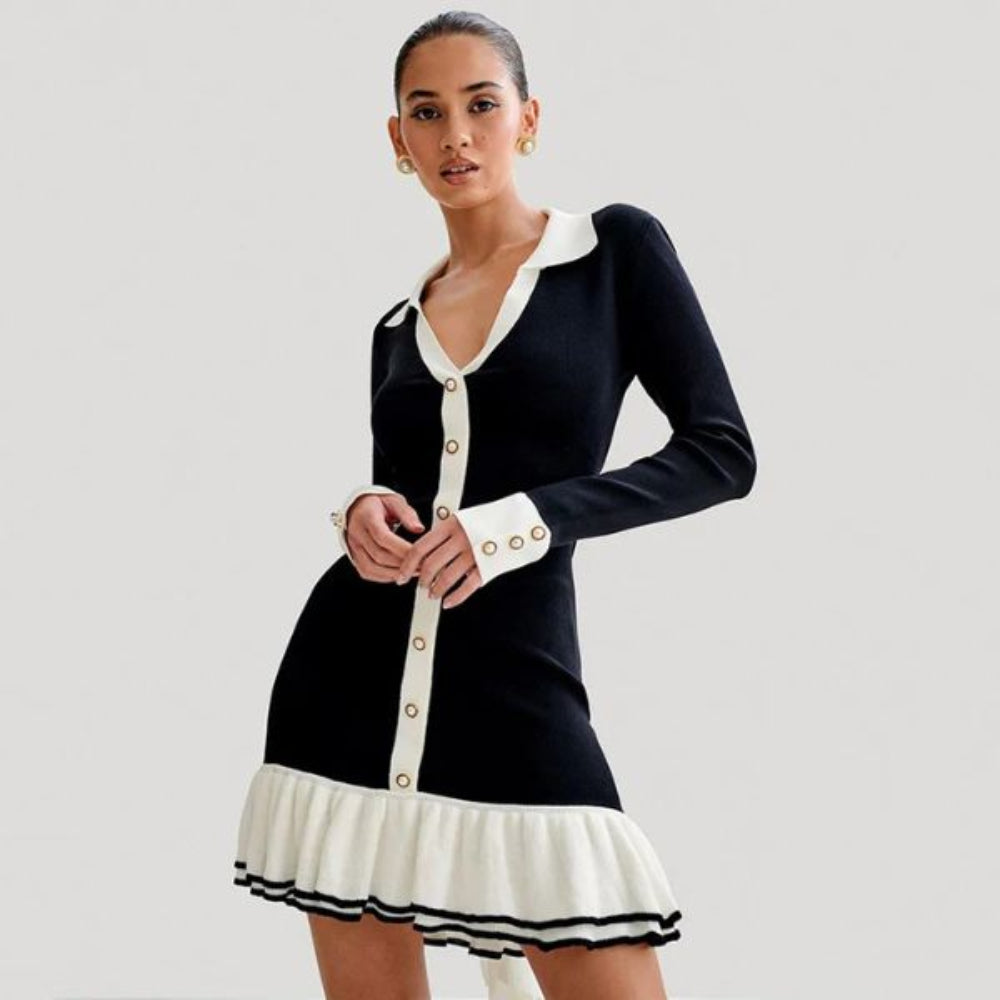 Strickkleid elegant für Damen – figurbetontes Midikleid für Büro & Alltag