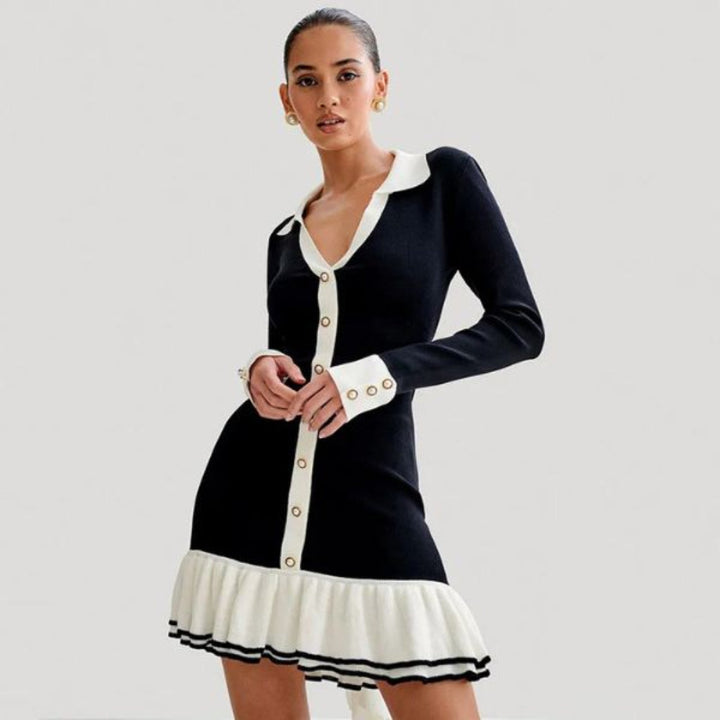 Strickkleid elegant für Damen – figurbetontes Midikleid für Büro & Alltag