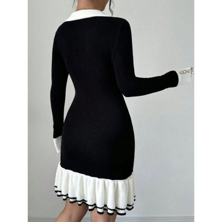 Strickkleid elegant für Damen – figurbetontes Midikleid für Büro & Alltag