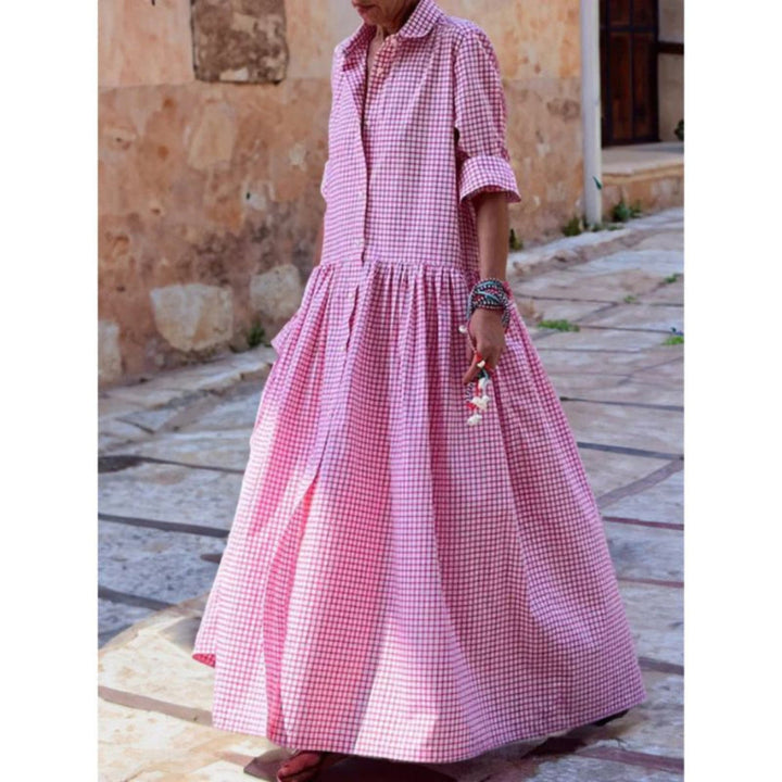 Langärmliges Kleid elegant – figurschmeichelndes Maxikleid für Alltag & Anlass