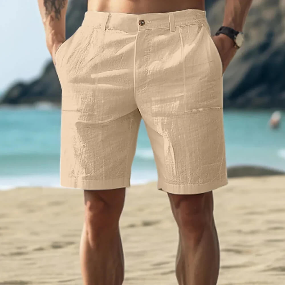 Leinen Shorts Herren – Luftige, Sommerliche Freizeithose mit Komfortbund