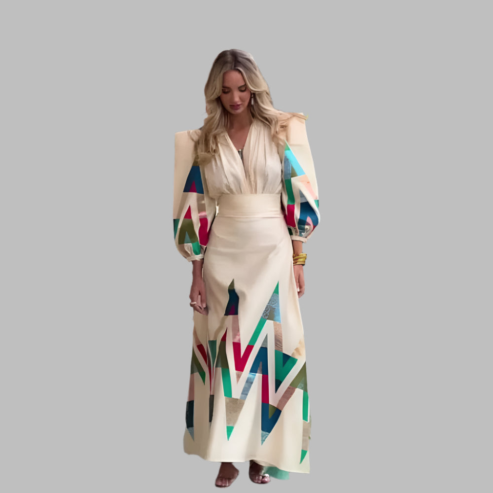 Langes Kleid mit Print – Geblümtes Maxikleid im Boho-Stil für Sommer & Urlaub