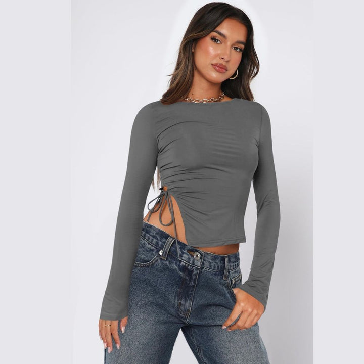 Elegantes figurbetontes Oberteil mit seitlichen Raffungen