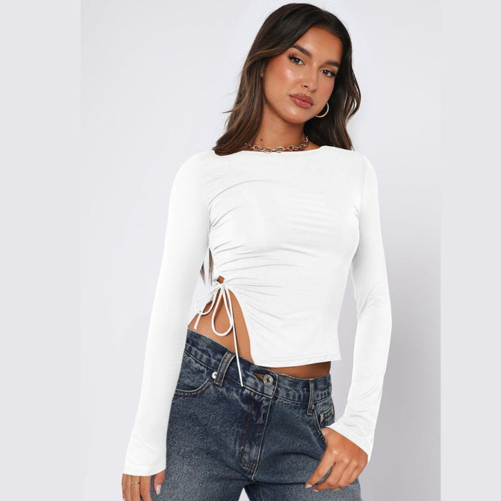 Elegantes figurbetontes Oberteil mit seitlichen Raffungen