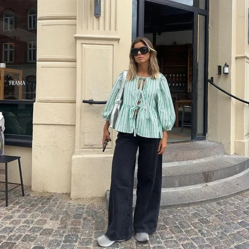 Gestreifte Bluse Damen – elegant, casual, vielseitig für Alltag & Büro