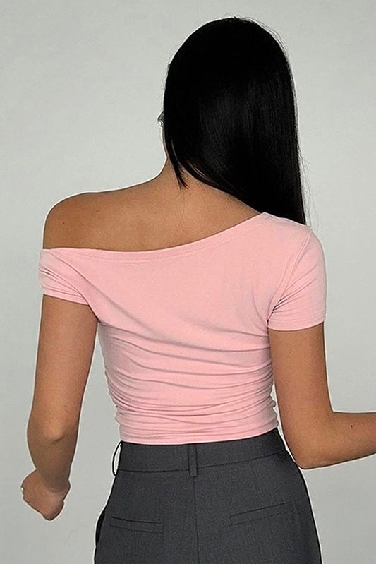 TwistSleeves Top schulterfrei, elegant perfekt für Freizeit & Ausgehen