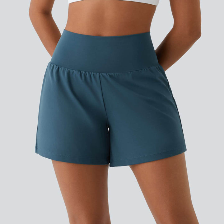 Svea™ - Atmungsaktive und Bequeme 2-in-1 High Waist Yoga Shorts