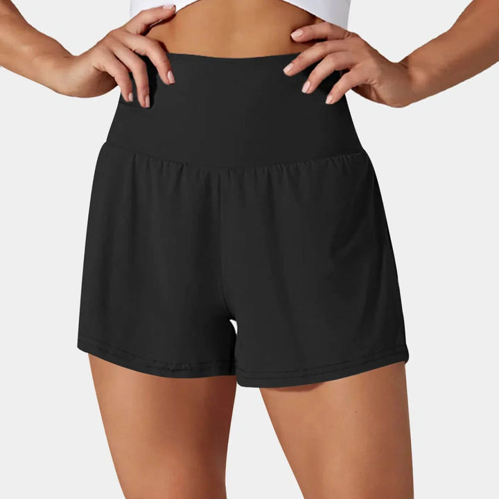 Svea™ - Atmungsaktive und Bequeme 2-in-1 High Waist Yoga Shorts