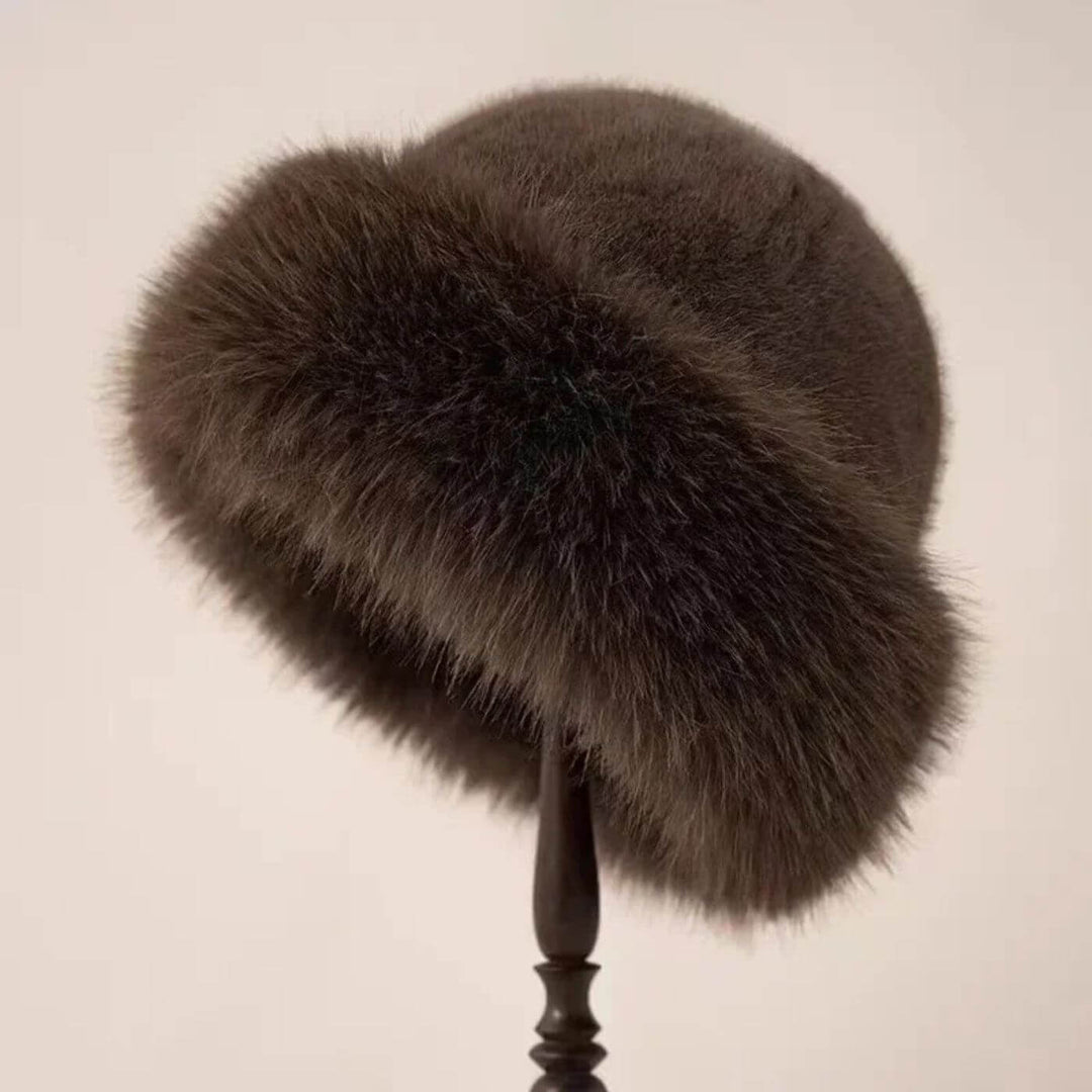 Sylvie™- Bonnet d’hiver en fausse fourrure pelucheuse