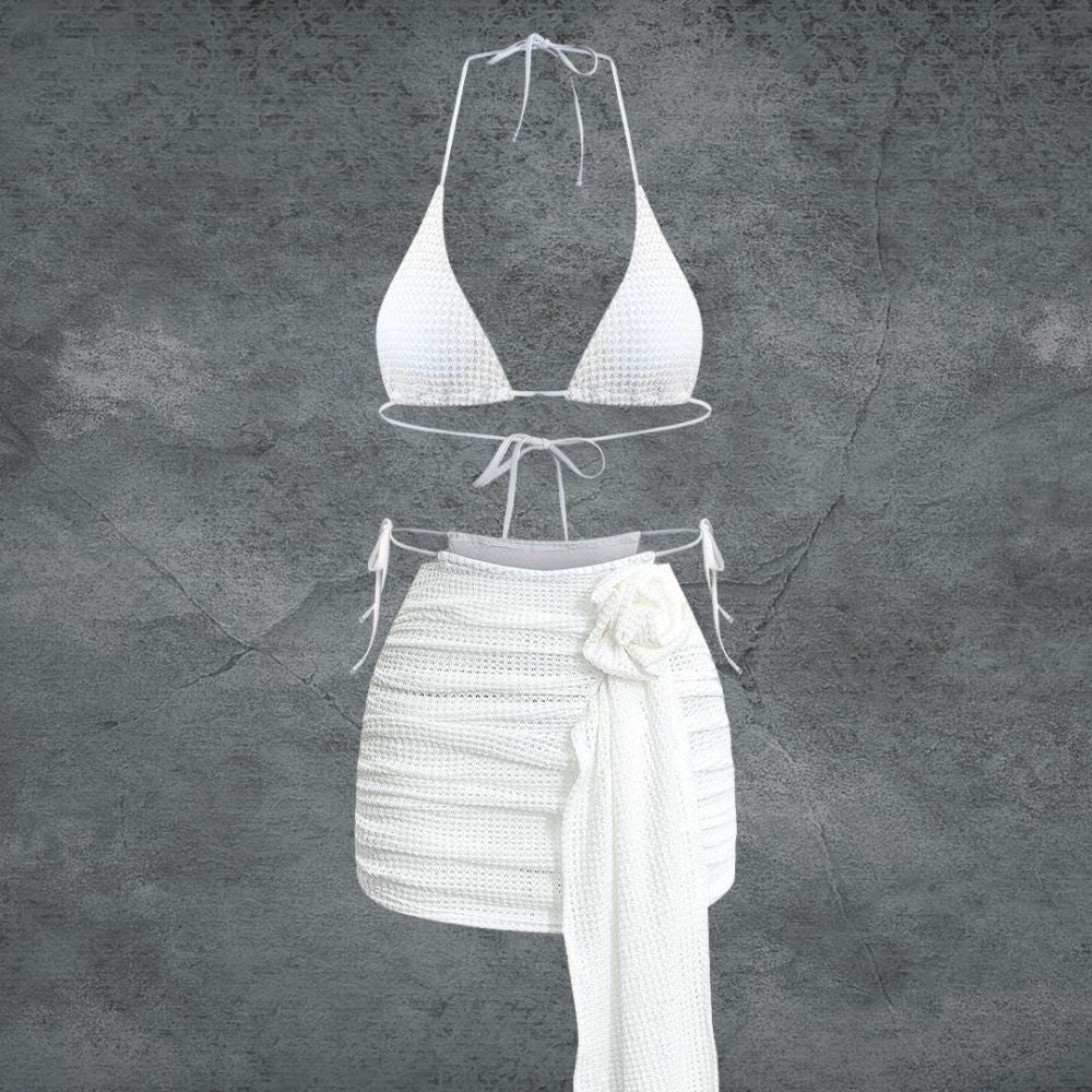 Sommerliches Zweiteiler-Set Damen mit Neckholder-Top und Minirock